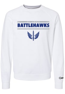 St Louis Battlehawks Womens White Basic Crew Sweatshirt