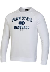 Under Armour Penn State Nittany Lions Mens White Baseball Rival Long Sleeve Crew Sweatshirt