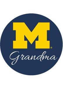 Navy Blue Michigan Wolverines 3&quot; Grandma Button