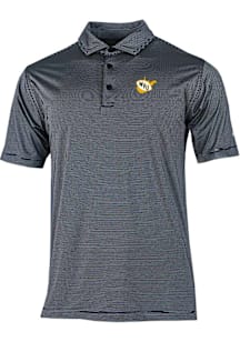 Columbia West Virginia Mountaineers Mens Navy Blue Vault Heat Seal Double Hit Short Sleeve Polo