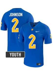 Kenneth Johnson Nike Youth Blue Pitt Panthers NIL Name And Number Football Jersey Jersey