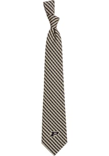 Gingham Purdue Boilermakers Mens Tie - Gold