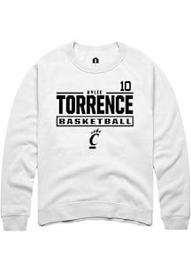 Kylie Torrence Cincinnati Bearcats Mens White NIL Stacked Box Player Crew