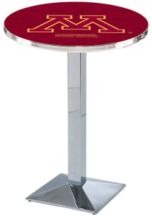 Minnesota Golden Gophers Chrome Square Base Pub Table