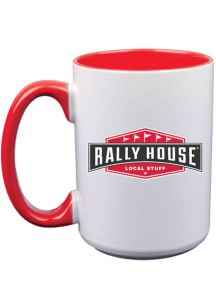 Rally House Anniversary 15oz Red Inner Color Ceramic Mug - White