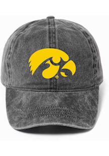 Iowa Hawkeyes Black Ponyback Womens Adjustable Hat