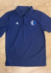 Dallas Mavericks Youth Navy Blue Primary Short Sleeve Polo Shirt