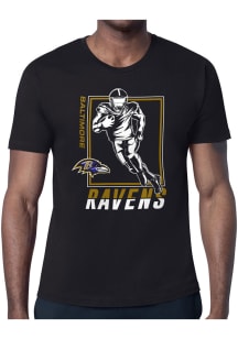 Starter Baltimore Ravens Black Grid Short Sleeve T Shirt