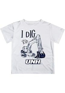 Vive La Fete New Hampshire Wildcats Infant Excavator Short Sleeve T-Shirt White