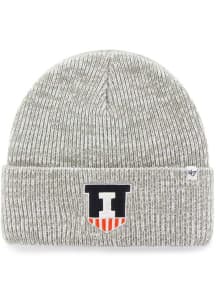 Illinois Fighting Illini 47 Brain Freeze Mens Knit Hat - Charcoal