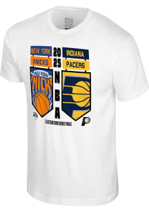 Indiana Pacers White 2025 Conference Finals Matchup vs Knicks Short Sleeve T Shirt