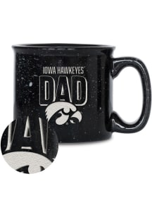 Black Iowa Hawkeyes Dad 12oz Campfire Ceramic Mug
