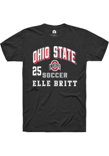 Elle Britt Rally Mens Black Ohio State Buckeyes NIL Arch Logo Player T Shirt
