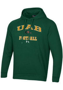 Under Armour UAB Blazers Mens Green Football Rival Long Sleeve Hoodie