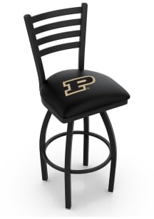 Black Purdue Boilermakers High Back Swivel Pub Stool
