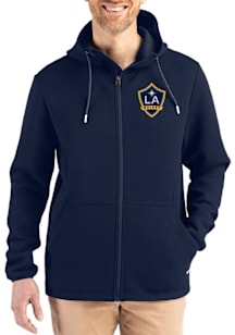 Cutter and Buck LA Galaxy Mens Navy Blue Epic Comfort Full Zip Light Weight Jacket