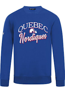 Levelwear Quebec Nordiques Mens Blue Zane Origins Long Sleeve Crew Sweatshirt