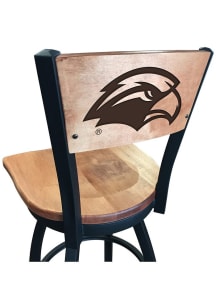 Southern Mississippi Golden Eagles Maple Seat Maple Back Swivel Pub Stool - Brown