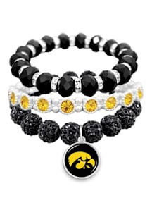 Iowa Hawkeyes Amanda Crystal Stacked Womens Bracelet