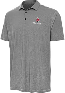 Antigua Ball State Cardinals Mens Black Twine Short Sleeve Polo