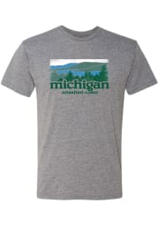 Michigan Grey Landscape Short Sleeve Fashion T Shirt