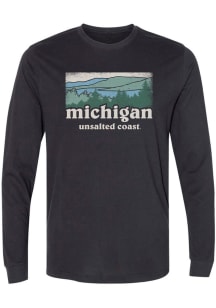 Michigan Black Landscape Long Sleeve Fashion T Shirt