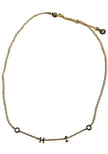 Initial Ohio State Buckeyes Womens Necklace - Gold