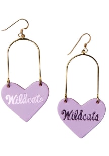 Heartthrob K-State Wildcats Womens Earrings - Lavender