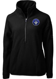 Cutter and Buck Montreal Impact Womens Black Cascade Sherpa Qtr Zip