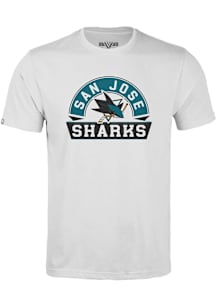 Levelwear San Jose Sharks Youth White Richmond Jr Banner Arch Short Sleeve T-Shirt
