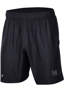 Mens Maryland Terrapins Black Under Armour Round Woven Round Woven Shorts