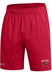 Mens Maryland Terrapins Red Under Armour Tech Vent Tech Vent Shorts