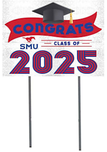 SMU Mustangs KH Sports Fan 18x24 Yard Sign with Stakes Class of 2025 Yard Sign - White