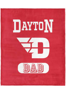 Dayton Flyers Dad Silk Touch Fleece Blanket - Red