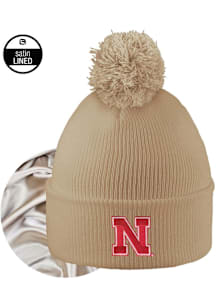 LogoFit Nebraska Cornhuskers Khaki Monroe Womens Knit Hat