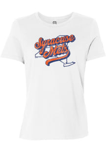 Summit Sportswear Syracuse Mets Womens White Basic Short Sleeve T-Shirt