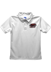 Vive La Fete Saint Josephs Hawks Toddler White Team Short Sleeve Polo Shirt
