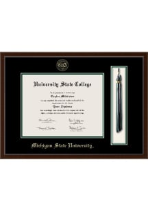 Brown Michigan State Spartans Delta Tassel Diploma Frame