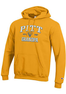 Champion Pitt Panthers Mens Gold Est. Date Grandpa Powerblend Long Sleeve Hoodie