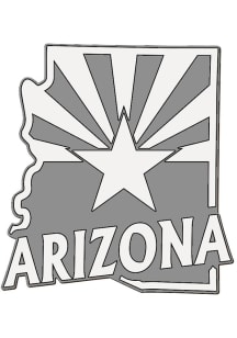 Arizona Flag Auto Decal - Silver