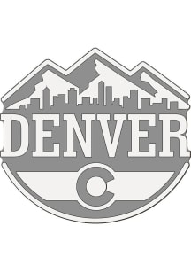 Denver Skyline Auto Decal - Silver