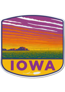 Iowa Field Chrome Stickers - Purple