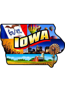 Iowa State Shape Collage Magnet