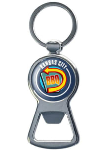 Kansas City City BBQ Bottle Opener Keychain - Blue