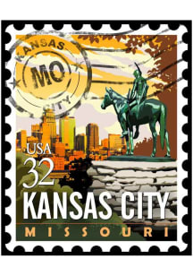 Kansas City City Stamp Magnet