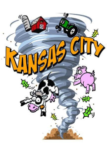 Kansas City City Tornado Magnet