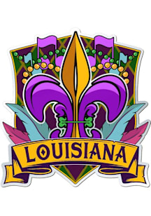 Louisiana Fleur di Lis Stickers - Purple