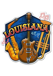 Louisiana Music Chrome Stickers - Blue