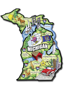 Michigan State Shape Map Magnet