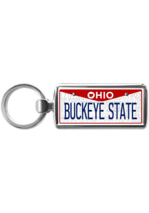 Ohio Buckeye State Keychain - White
